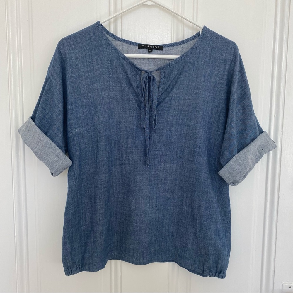 CuratorSF organic cotton denim t-shirt s